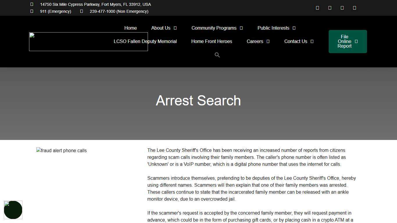 Arrest Search -